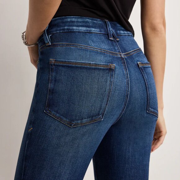 Good American SOFT TECH GOOD LEGS CROPPED MINI BOOT JEANS - Picture 2 of 5